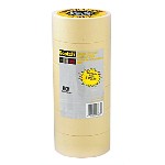 Production Painting Masking Tape, Tan - 1-1/2" x 60 Yd, 6pk