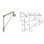 Shelf and Rod Bracket #108BC,  Chrome Finish 