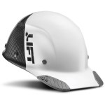 LIFT DAX Fifty50 Carbon Fiber Full Brim Hard Hat - White/Black