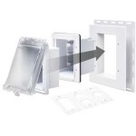 TayMac Outdoor Recessed Wall Outlet Enclosure, White - 1 Gang