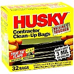 Trash Bags, Contractor Clean-Up - 32ct/3mil/42gal