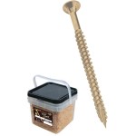 Deck Screws, Saber Tan Tub - #9 x 3", 5 Lb
