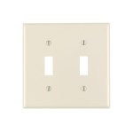 Double Switch Plate - Light Almond