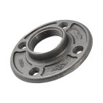 Anvil/Mueller Malleable Iron Floor Flange, Black - 1-1/2"