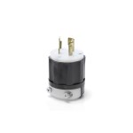 Twist Lock Plug, Male - 20 Amp, White/Red