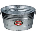 Galvanized Round Tub ~  10.5 Gallons