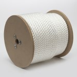 Twisted Nylon Rope, White - 1/4" x 600 Ft