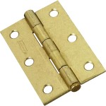 Loose Pin Removable Hinges,  Brass Finish ~ 3" x 2" 