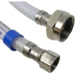Poly Braided Toilet Connector - 3/8" x 7/8" x 20"