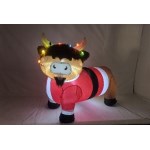 Santa's Forest Inflatable Highland Cow with Lights - 5-1/2 Ft