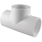 Charlotte Pipe PVC Reducing Tee, SxSxFPT - 1" x 3/4"