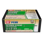 Grip-Rite Exterior Screw, Green - #9 x 2-1/2", 1 Lb