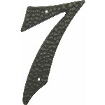 House Number 7, Black 4.5 inch