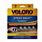 White Sticky Back Velcro Trape - 15' x 3/4"