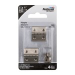 Decorative Broad Hinges, Satin Nickel ~ 1" x 1" 