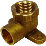 Lead Free Copper Drop Ear Elbow, 90 Degree - 3/4" CxF