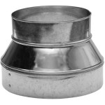 Galvanized No-Crimp Increaser/Reducer - 6" to 4"