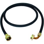 Larsen Rubber Washing Machine Hose with Elbow - 6 Ft