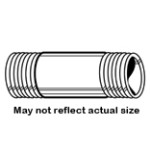 Black Steel Pipe Nipple ~ 1/8"x4"