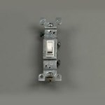 Quiet Switch, Grounded ~ 15Amp, White
