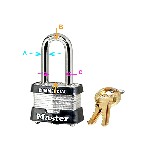 Laminated Steel Padlock, Keyed Alike - 1-9/16"