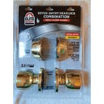 Elite Security Tulip Entry Combo Pack, Polished Brass