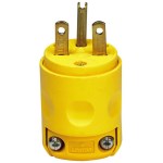 Plug, Commercial Grade ~ 15 Amp, Yellow
