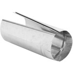 Gray Metal Galvanized Furnace Pipe - 6" x 24", 26 Gauge
