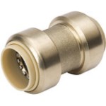Push Fit Brass Coupling ~ 1"x1"