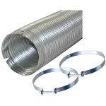 Semi-Rigid Aluminum Dryer Duct - 4" x 8 Ft