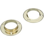 Metal Pole Socket, Satin Brass ~ 1 3/8"