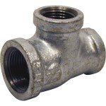 Anvil/Mueller Reducing Tee, Galvanized - 1" x 1" x 3/4"