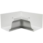 Style K Aluminum Gutter Inside Miter, White - 5"