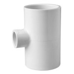 Charlotte Pipe PVC Schedule 40 Reducing Tee - 1" x 1" x 3/4"