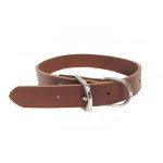 Leather Dog Collar, 1 x 21 inches 