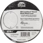 Bell Weatherproof Round Blank Cover, Bronze - 4"