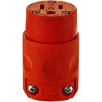 Grounding Connector,  3 Wire ~ 15 Amp, Orange