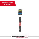 Milwaukee Shockwave 2 in 1 Nutdriver   5/16" & 3/8"