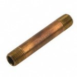 Nipple - Red Brass - 1 x 6 inch