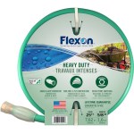 Flexon Heavy Duty Garden Hose, Green - 5/8" x 25 Ft