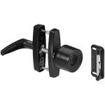 Satin Black  Knob Latch, Visual Pack 1307