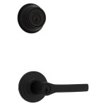 Kwikset Henley Entry Lever + Deadbolt Combo   Matte Black