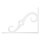 Ornamental Shelf Bracket, Antique White - 8" x 5-1/2"