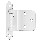 Inset Cabinet Hinge, White ~ 3/8 inch