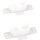 US Hardware Rear Drawer Mounting Bracket, White - 1-1/2" Track (2pk)