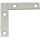Flat Corner Brace, Zinc  ~  2.5" x 1/2"