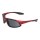 Code-8 Safety Glasses, Red Metallic - Smoke Lens
