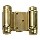 Louvre Door Spring Hinges, Dull Brass Finish ~ 3.5"