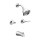 Tub Shower Faucet, 2 Handle