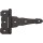 Ornamental Reversible T-Hinge, Black - 4", 2pk